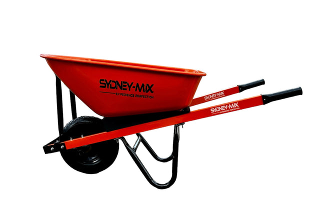 SYDNEY-MIX 100L LIGHT-DUTY BUILDERS WHEELBARROW (Flat-free/Solid wheel)