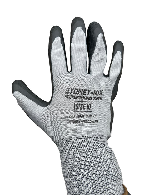 SYDNEY-MIX 13 GAUGE HIGH-PERFORMANCE GREY LATEX GLOVES